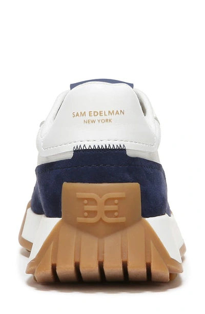 Sam Edelman Layla Sneaker Navy Suede Nylon In Navy Multi