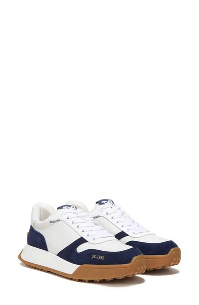 Sam Edelman Layla Sneaker Navy Suede Nylon In Navy Multi