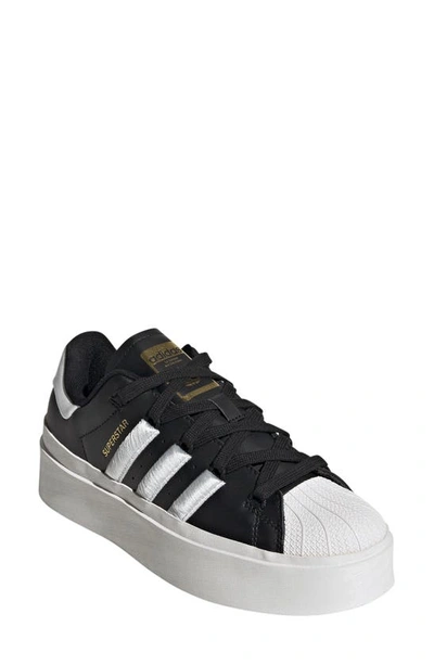 adidas Superstar Bonega platform sneakers in black and white