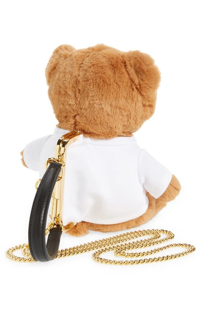 Shop Moschino Plush Stuffed Teddy Bear Clutch In Fantasy Print Only One Color