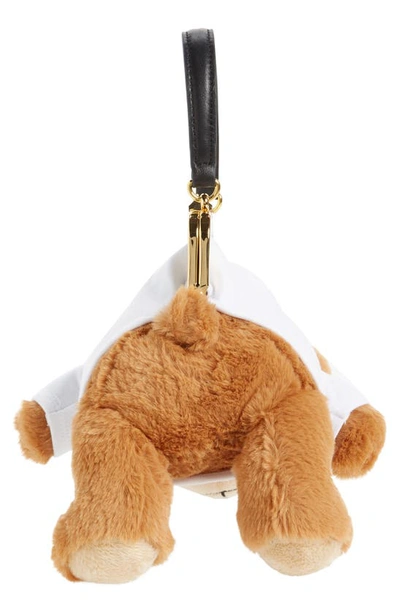 Shop Moschino Plush Stuffed Teddy Bear Clutch In Fantasy Print Only One Color