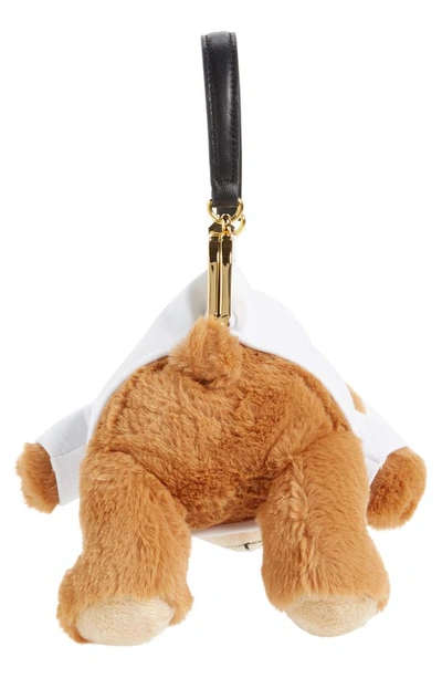 Moschino Stuffed Teddy Bear Crossbody In Fantasy Print Only One Color