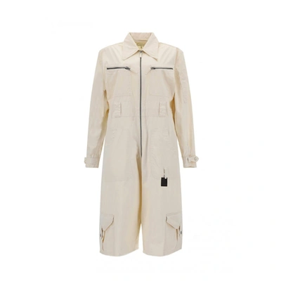 Shop Maison Margiela Cotton Jumpsuit In Beige