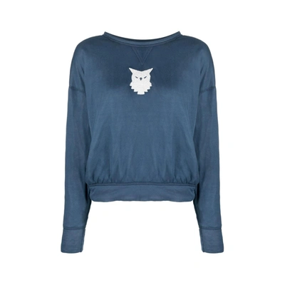 Shop Maison Margiela Owl Motif Sweater In Blue