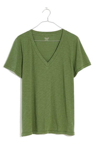 Shop Madewell Whisper Cotton V-neck T-shirt In Faded Palm