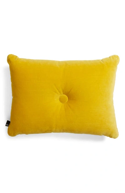 Shop Hay Dot Velvet Accent Pillow In Yellow