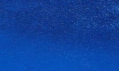 Shop Dries Van Noten Ruched Metallic Leather Shoulder Bag In Blue 504