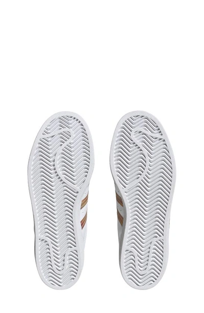 Adidas Originals Superstar Sneaker In White/ White/ Purple Rush