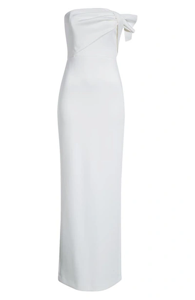 Shop Black Halo Divina Strapless Gown In Whip Cream