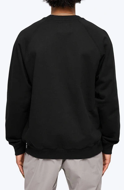 Shop Reigning Champ Midweight Terry Relaxed Crewneck Sweatshirt In Black