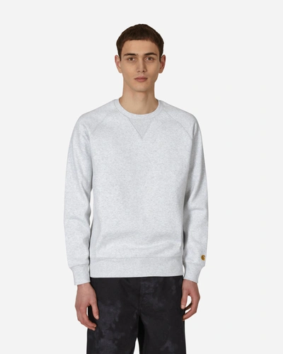 Shop Carhartt Chase Crewneck Sweatshirt In Grey