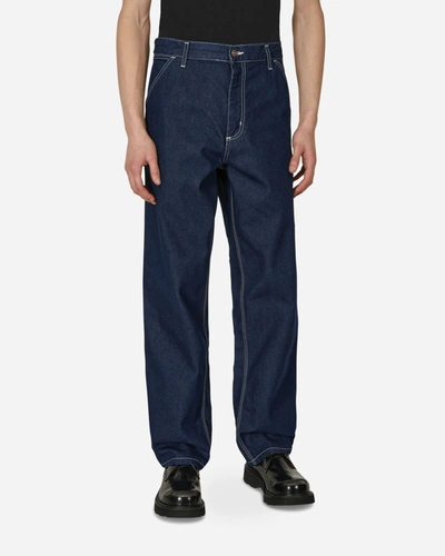 Shop Carhartt Simple Pants In Blue