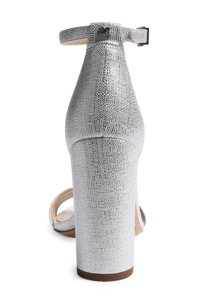 Shop Sam Edelman Yaro Ankle Strap Sandal In Soft Silver