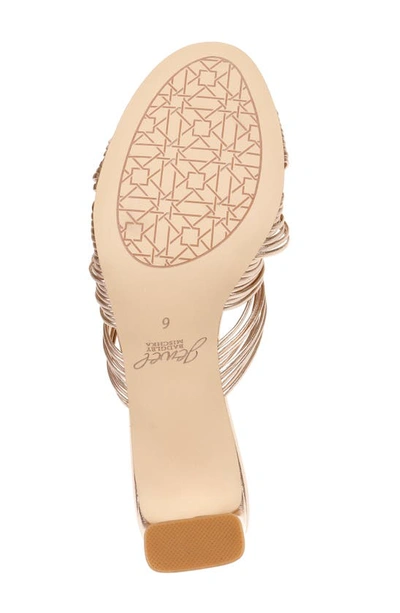 Shop Jewel Badgley Mischka Cheryl Knotted Slide Sandal In Rose Gold