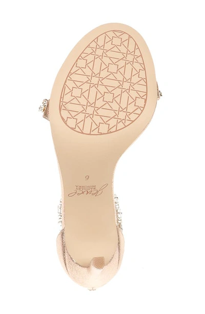 Shop Jewel Badgley Mischka Campbell Sandal In Rose Gold