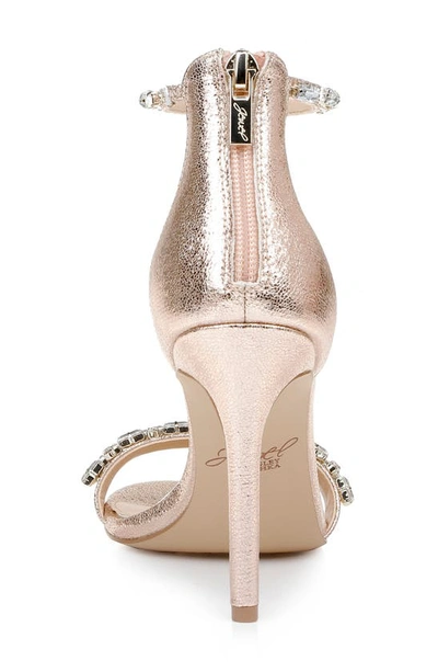 Shop Jewel Badgley Mischka Campbell Sandal In Rose Gold