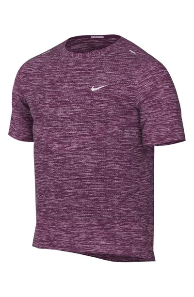 Shop Nike Dri-fit 365 Running T-shirt In Sangria/ Heather