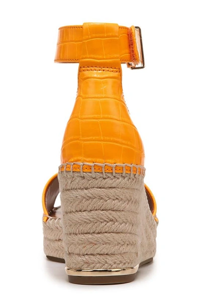 Shop Franco Sarto Clemens Platform Wedge Sandal In Electric Orange