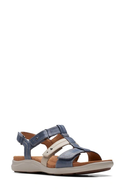 Shop Clarks Kitly Step Sandal In Denim Combi