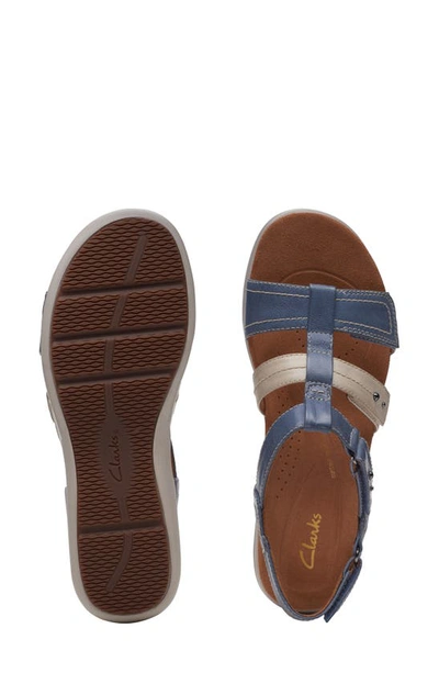 Shop Clarks Kitly Step Sandal In Denim Combi