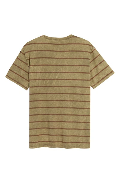 Shop Ag Bryce Stripe Crewneck T-shirt In Moon Wash Notting Vine