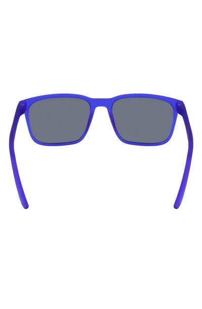 Shop Nike Rave 57mm Polarized Square Sunglasses In Matte Blue/polar Fl