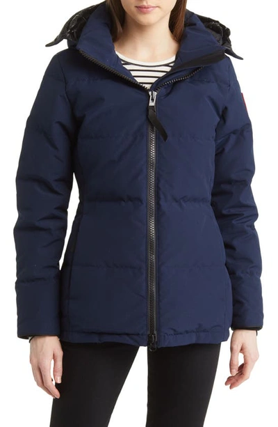 Canada Goose Chelsea Hooded Quilted Shell Down Jacket In Atlantic Navy