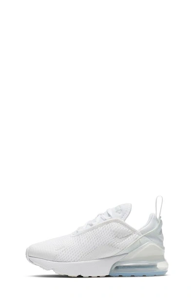 Shop Nike Kids' Air Max 270 Sneaker In White/ White/ Silver