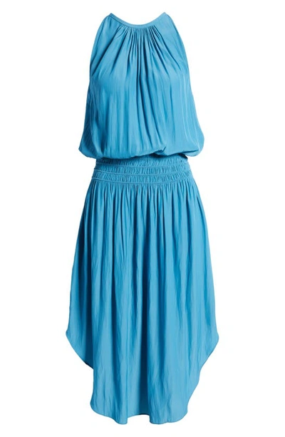 Shop Ramy Brook Audrey Blouson Dress In Blue Tile