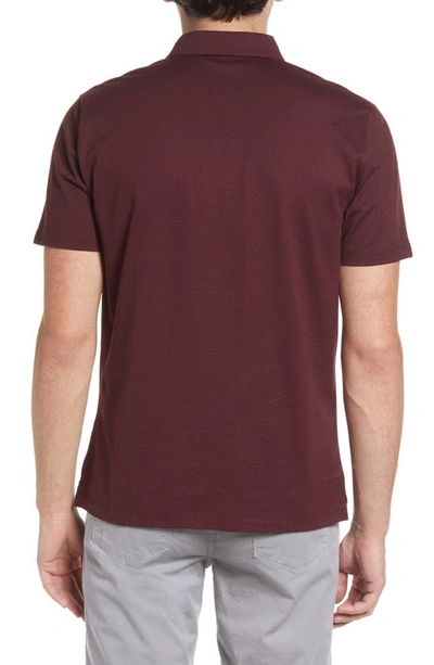 Robert Barakett Silo Cotton Blend Polo In Cabernet
