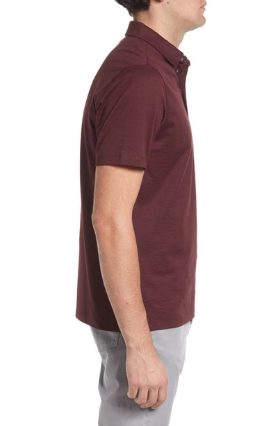 Robert Barakett Silo Cotton Blend Polo In Cabernet