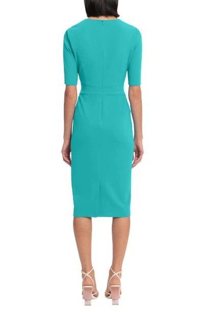 Shop Donna Morgan Sheath Midi Dress In Spectra Green