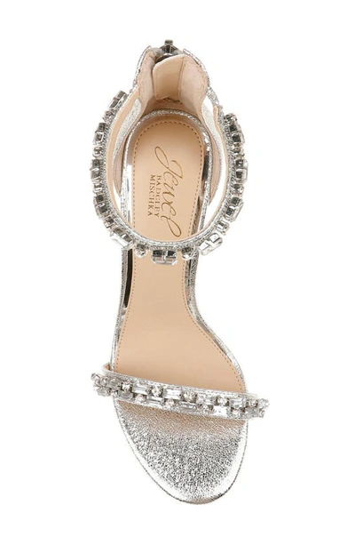 Shop Jewel Badgley Mischka Campbell Sandal In Silver