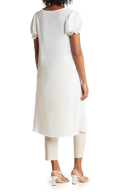 Shop Patrizia Luca Short Sleeve High/low Tunic In White