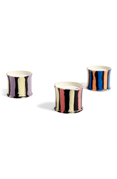 Shop Hay Stripe Scented Candle In Orange Flower