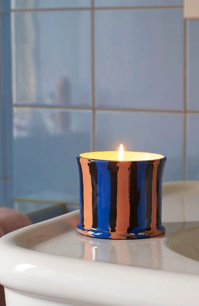Hay Stripe Scented Candle In Mint Leaf
