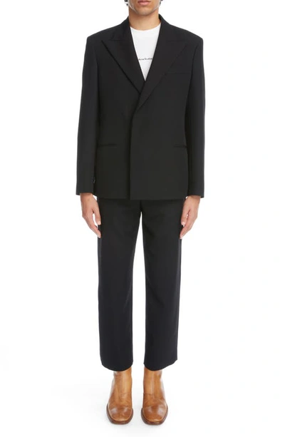 Shop Acne Studios Double Breasted Suit Jacket In Black
