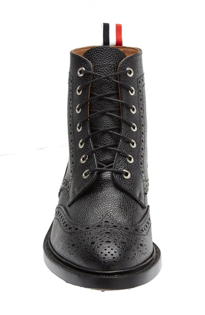 Shop Thom Browne Classic Wingtip Lace-up Boot In Black
