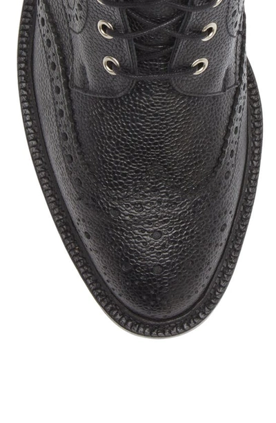 Thom Browne Black Classic Wingtip Boots In Black
