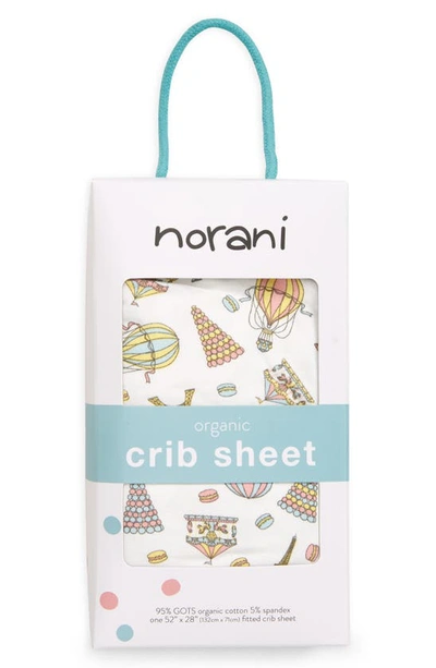 Shop Norani Stretch Organic Cotton Crib Sheet In Pink/ Yellow