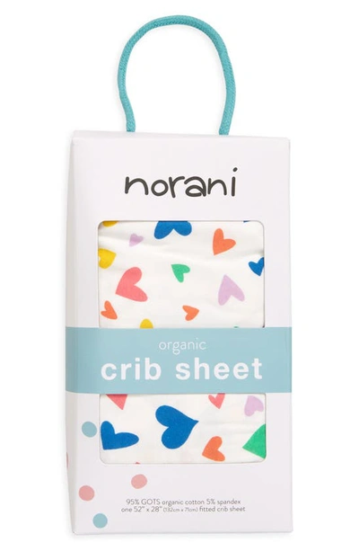 Shop Norani Stretch Organic Cotton Crib Sheet In Purple/ Pink