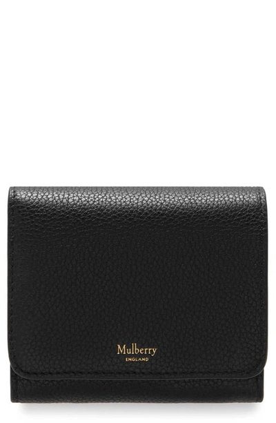 Shop Mulberry Small Leather French Wallet In Black