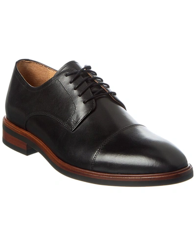 Shop Warfield & Grand Cap Toe Leather Oxford In Black