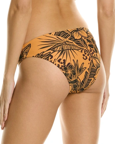 Shop Bcbgeneration Printed Bikini Bottom In Orange