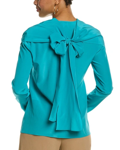 Shop M Missoni Silk Blouse In Blue