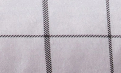 Woven & Weft Turkish Cotton Windowpane Printed Flannel Sheet Set In Windowpane - White / Grey