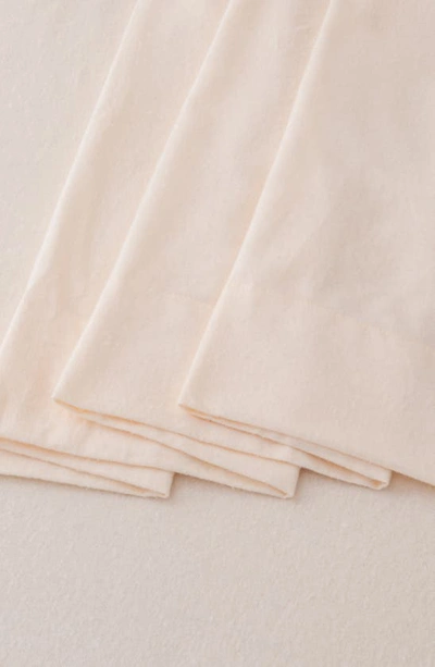 Woven & Weft Cotton Solid Flannel Sheet Set In Pristine Ivory