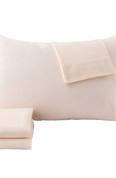 Woven & Weft Cotton Solid Flannel Sheet Set In Pristine Ivory