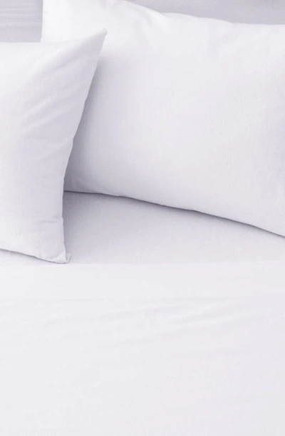 Woven & Weft Cotton Solid Flannel Sheet Set In Winter White