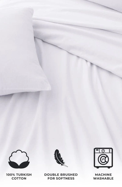 Woven & Weft Cotton Solid Flannel Sheet Set In Winter White